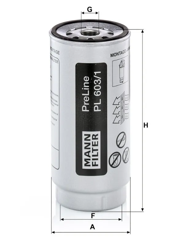 Топливный фильтр PL6031X Mann-Filter