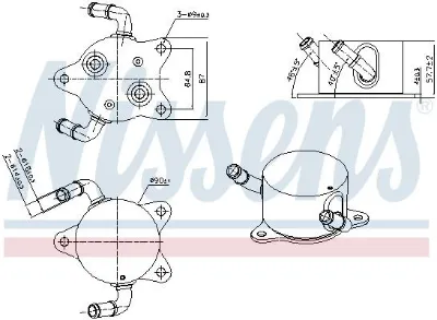 Радиатор охлаждения, АКПП/КПП NISSENS 91544