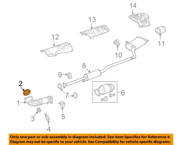 Прокладка глушителя 18229SEA013 Honda