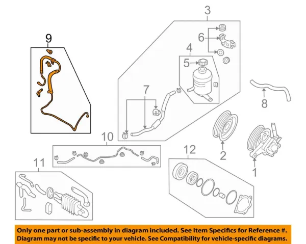 Шланг ГУР высокого давления 575103J020 Hyundai/Kia