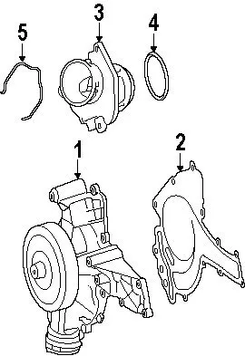 Прокладка водяной помпы 2722010280 Mercedes
