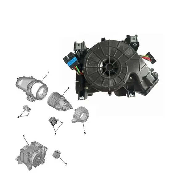 Мотор вентилятора печки (отопителя салона) задний 9815114280 Peugeot/Citroen