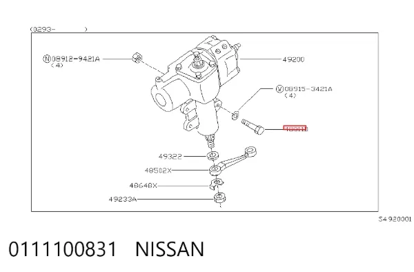  0111100831 Nissan/Infiniti