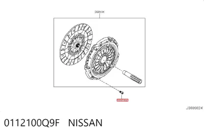 Болт крепления корзины сцепления NISSAN 0112100Q9F