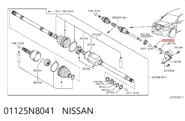  01125N8041 Nissan/Infiniti