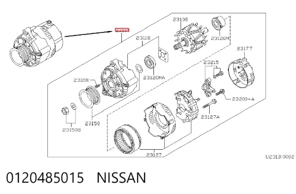 Генератор 0120485015 Nissan/Infiniti