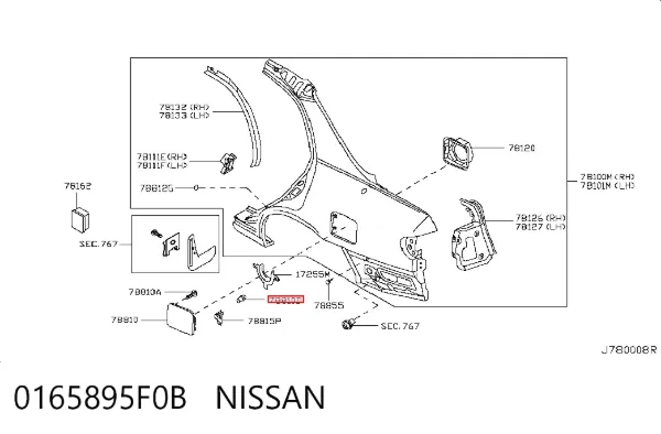  0165895F0B Nissan/Infiniti
