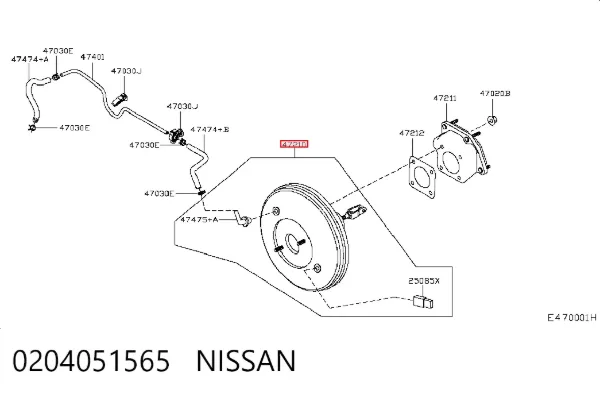 Усилитель тормозов 0204051565 Nissan/Infiniti