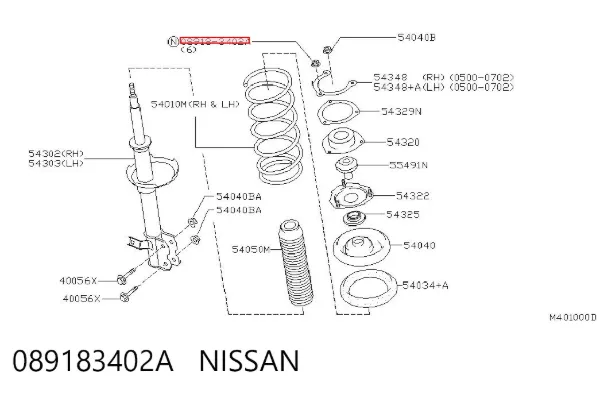  089183402A Nissan/Infiniti