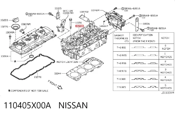 ГБЦ 110405X00A Nissan/Infiniti