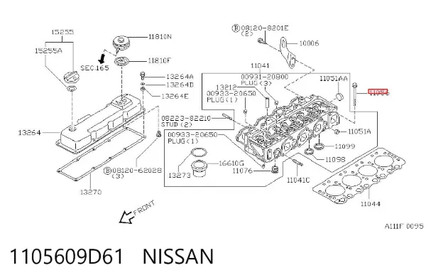 Болт ГБЦ 1105609D61 Nissan/Infiniti
