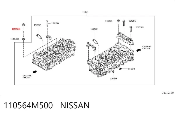 Болт ГБЦ Nissan Almera II