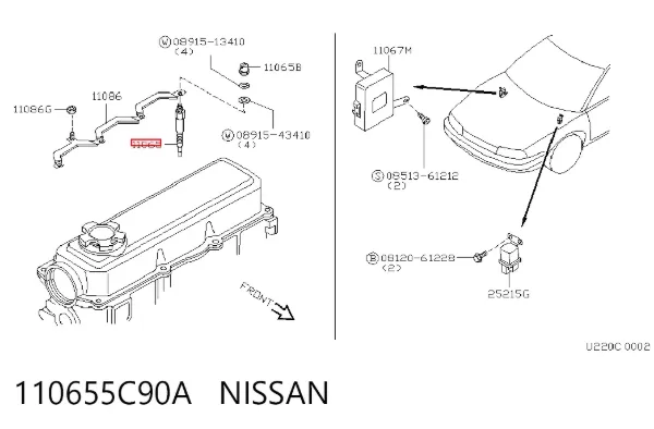 Свечи накала 110655C90A Nissan/Infiniti