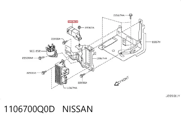 Реле свечей накала 1106700Q0D Nissan/Infiniti