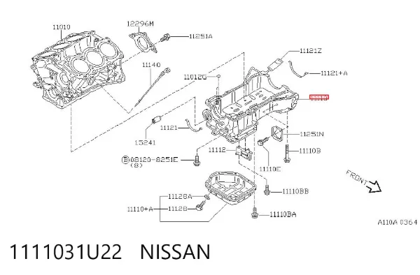 Поддон двигателя 1111031U22 Nissan/Infiniti
