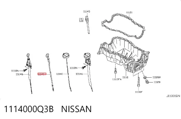 Щуп масляный 1114000Q3B Nissan/Infiniti