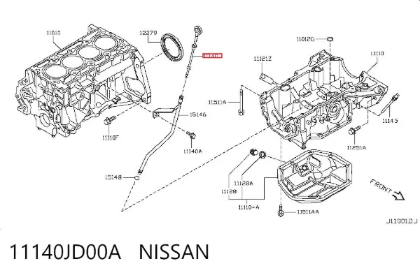 Щуп масляный Nissan X-Trail T31