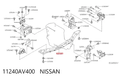 Балка крепления двигателя NISSAN 11240AV400