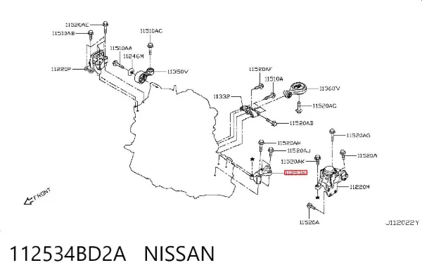  112534BD2A Nissan/Infiniti