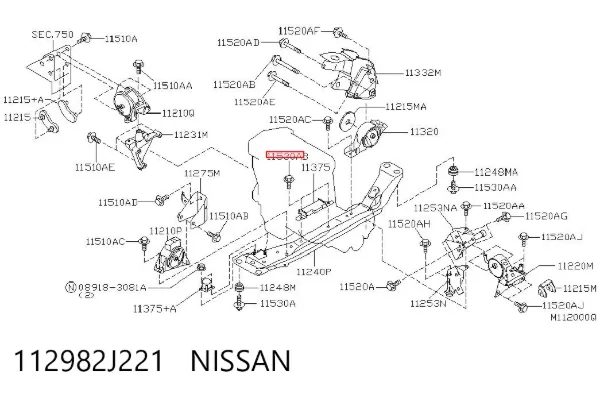  112982J221 Nissan/Infiniti