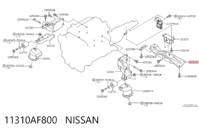 Балка крепления двигателя NISSAN 11310AF800