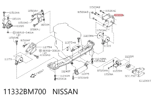  11332BM700 Nissan/Infiniti