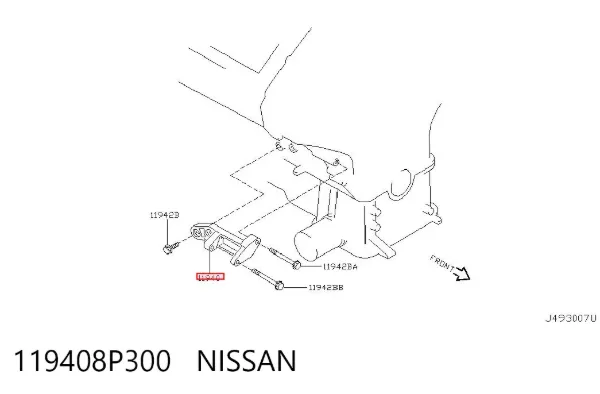 Кронштейн насоса ГУР 119408P300 Nissan/Infiniti