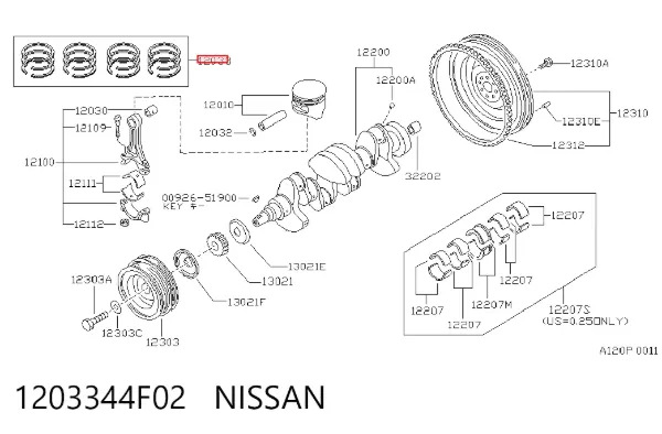  1203344F02 Nissan/Infiniti