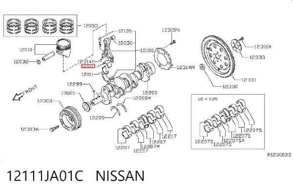  12111JA01C Nissan/Infiniti