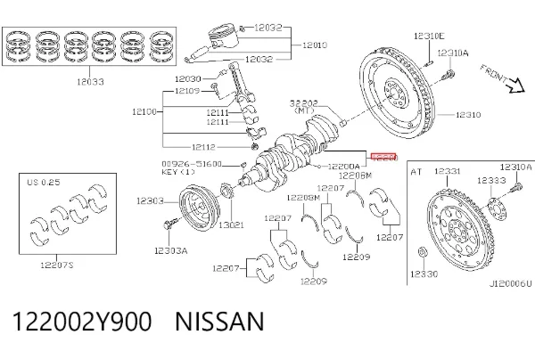 Коленвал Nissan Maxima A33
