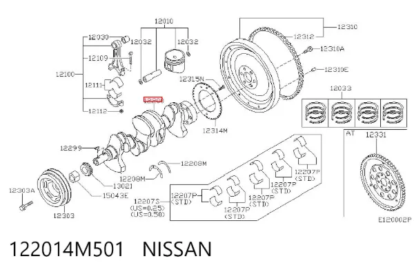 Коленвал Nissan Almera CLASSIC