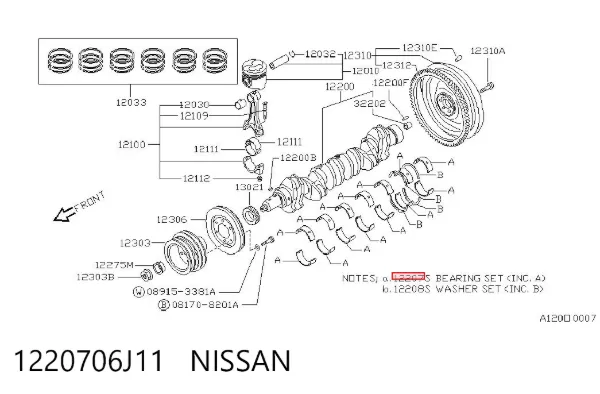  1220706J11 Nissan/Infiniti