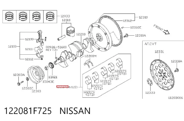  122081F725 Nissan/Infiniti