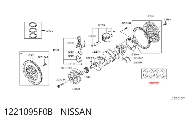  1221095F0B Nissan/Infiniti
