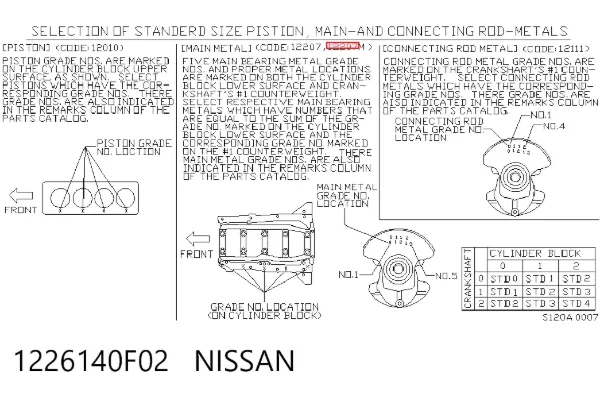  1226140F02 Nissan/Infiniti