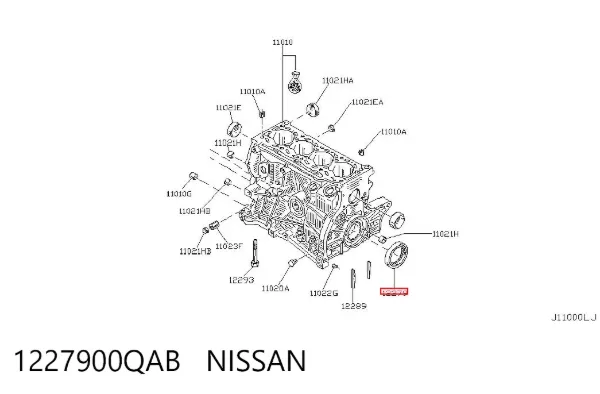 Сальник коленвала задний 1227900QAB Nissan/Infiniti