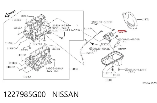 Сальник коленвала задний 1227985G00 Nissan/Infiniti