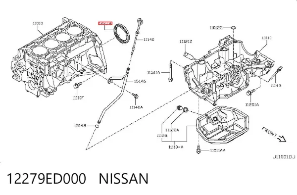Сальник коленвала задний 12279ED000 Nissan/Infiniti