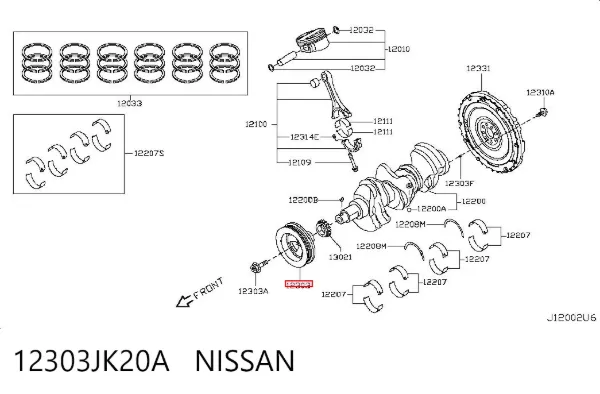 Шкив коленвала 12303JK20A Nissan/Infiniti