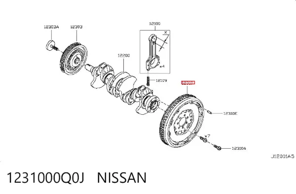 Маховик 1231000Q0J Nissan/Infiniti