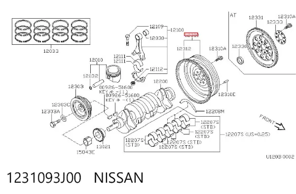 Маховик 1231093J00 Nissan/Infiniti
