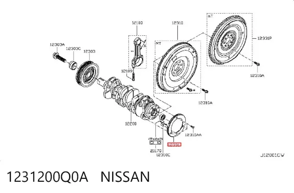 Маховик 1231200Q0A Nissan/Infiniti