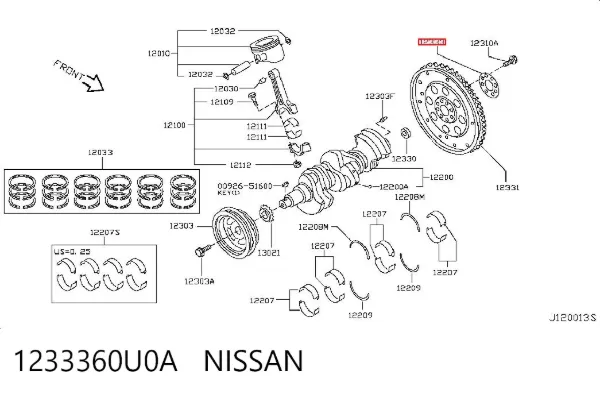  1233360U0A Nissan/Infiniti