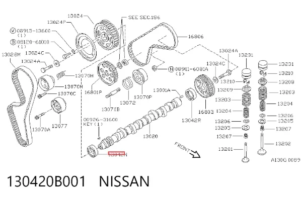 Сальник распредвала 13042D0100 NIPPON MOTORS