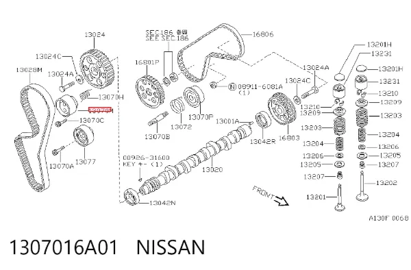 Ролик ГРМ 1307016A01 Nissan/Infiniti