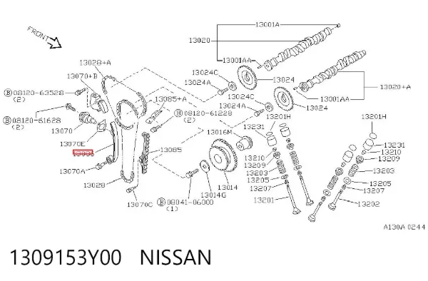 Башмак натяжителя цепи ГРМ 1309153Y00 Nissan/Infiniti