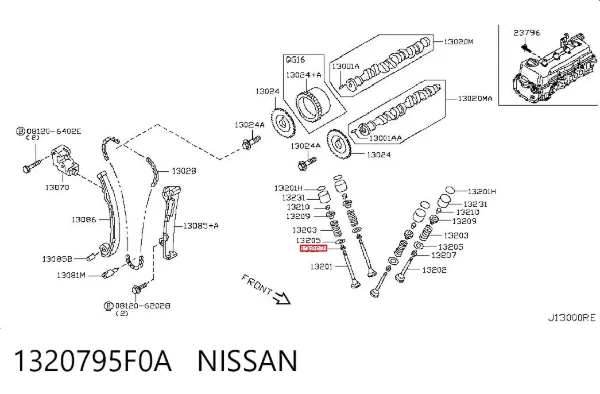 Сальники клапанов 1320795F0A Nissan/Infiniti