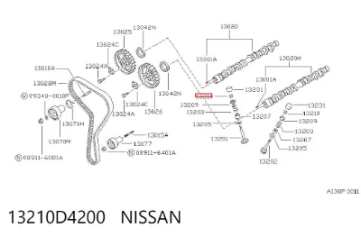 Сухарь клапана NISSAN 13210D4200