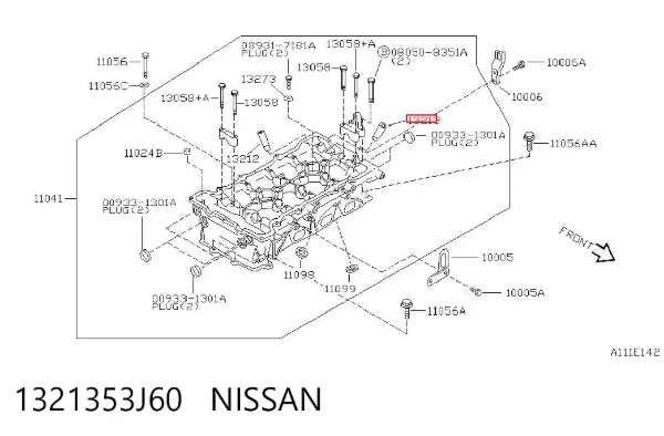 Направляющая клапана выпускного 1321353J60 Nissan/Infiniti