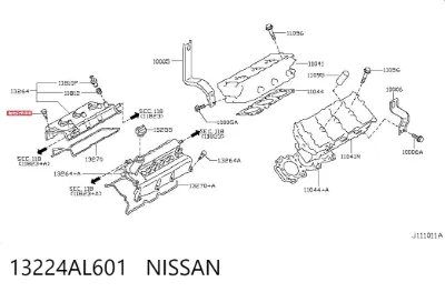 Болт клапанной крышки ГБЦ NISSAN 13224AL601
